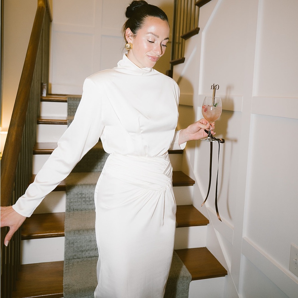 Agnes Maxi Dress in Shell White